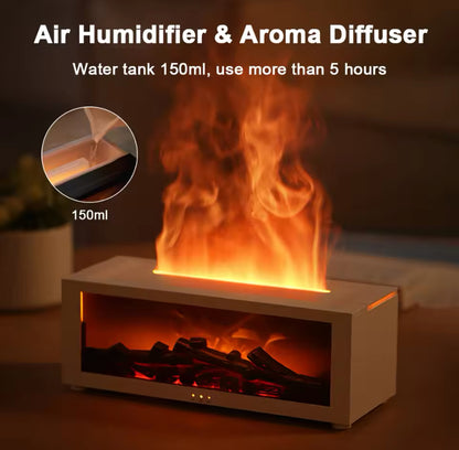 Air Humidifier Essential Oils Humidifiers Home Aroma Humidifier Flame Automatic Fragrance Diffuser With LED Light Remote Control